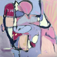 Fading By Degrees abstract expressionist painting by Ellen Brandson