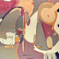 Sigh abstract expressionist painting by Ellen Brandson
